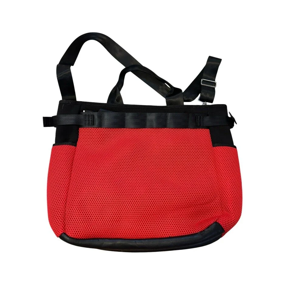 Calvin Klein Performance Red Mesh Messenger Computer Bag 18” X 14” NWOT